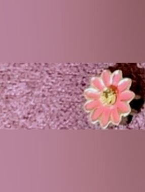 Charm - Pink Daisy With Rhinestone Center For Floating Lockets